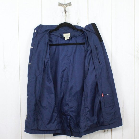 LL Bean Blue Removable Liner Waterproof Rain Jacket Size S - Picture 11 of 14